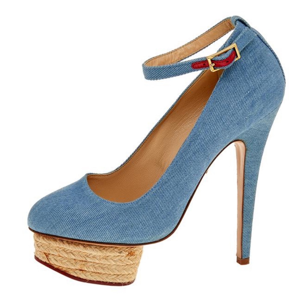 Charlotte Olympia Denim Dolores Pump